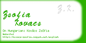 zsofia kovacs business card
