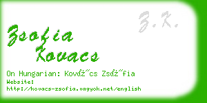 zsofia kovacs business card